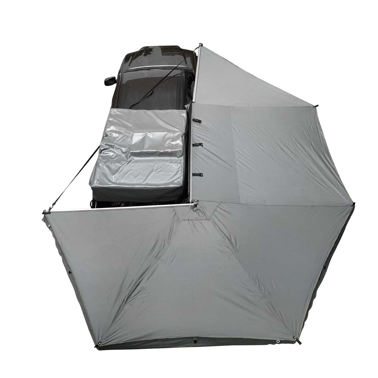 OVS Nomadic Awning 270 Degree - Passenger Side Dark Gray Awning With Black Cover