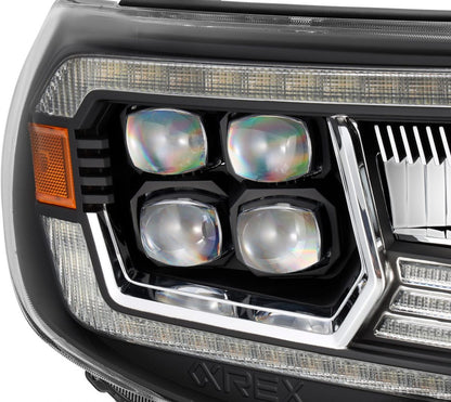 Alpharex NOVA-Series LED Projector Headlights Black 05-11 Toyota Tacoma