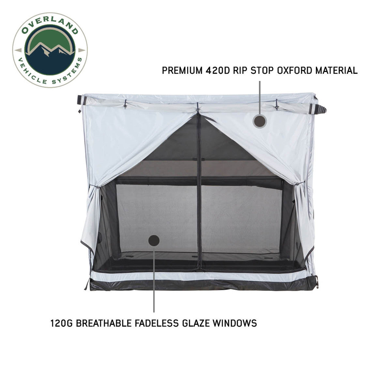 OVS LD P.S.T. Portable Safari Ground Tent Large, Grey Body & Grey Trim