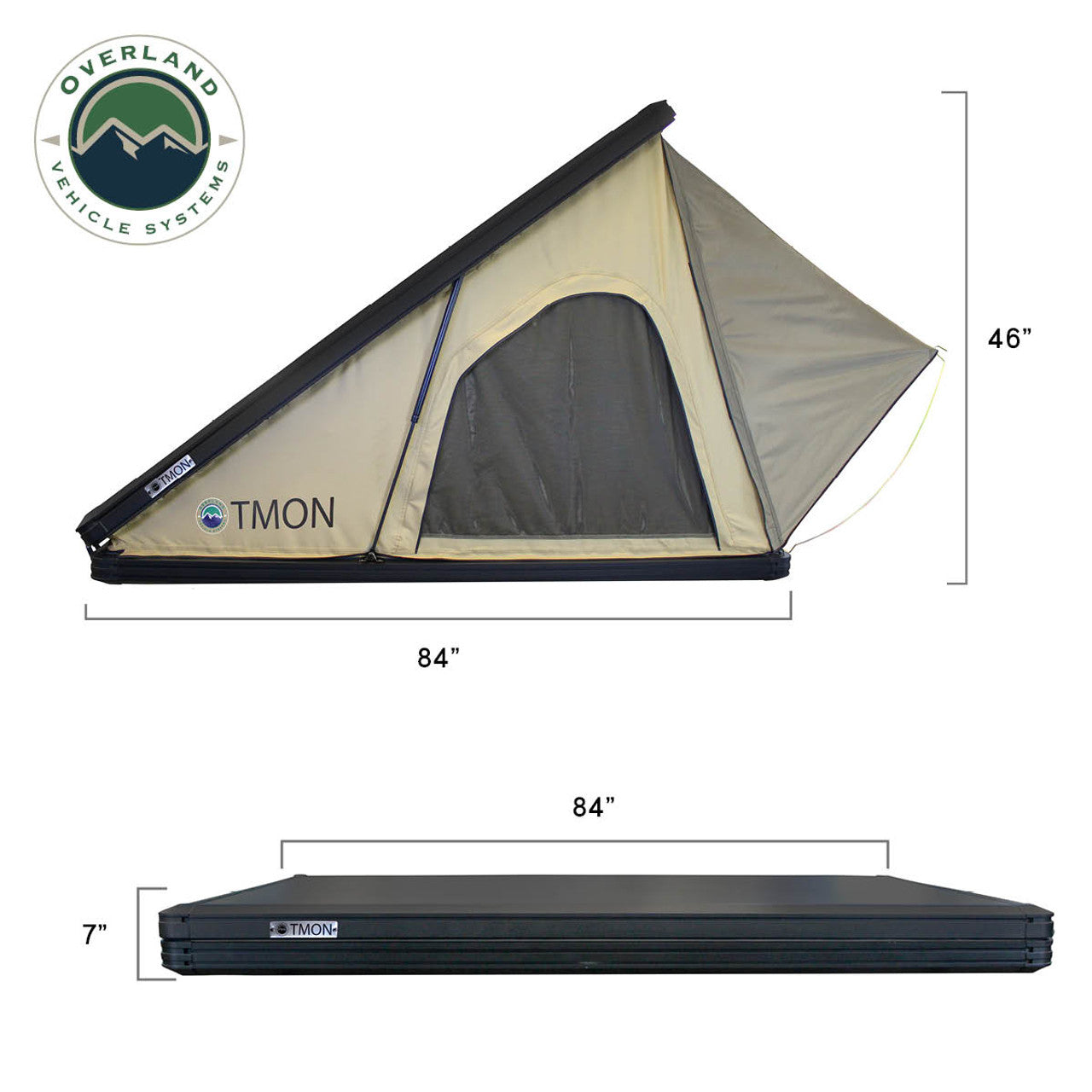 LD TMON Clamshell Aluminum Hard Shell Roof Top Tent - 2 Person Capacity