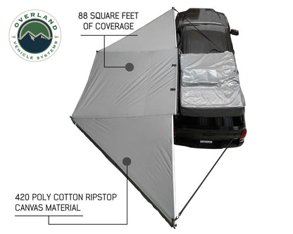 OVS Nomadic Awning 180 Degree - Dark Gray Cover With Black Cover