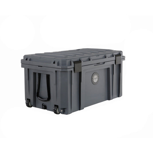 D.B.S. Dark Grey 169 QT Dry Box With Wheels, Drain, And Bottle Opener