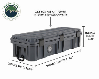 D.B.S. Dark Grey 117 QT Dry Box With Drain And Bottle Opener