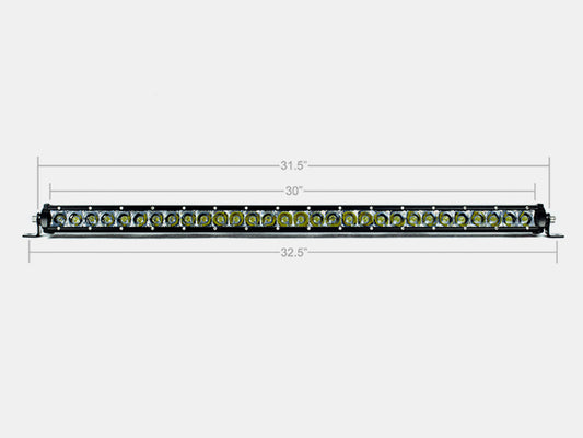 Cali Raised LED 32" Slim Single Row LED Bar (Amber)