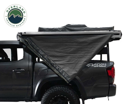 OVS Nomadic Awning 270 Degree - Driver Side Dark Gray Awning With Black Cover