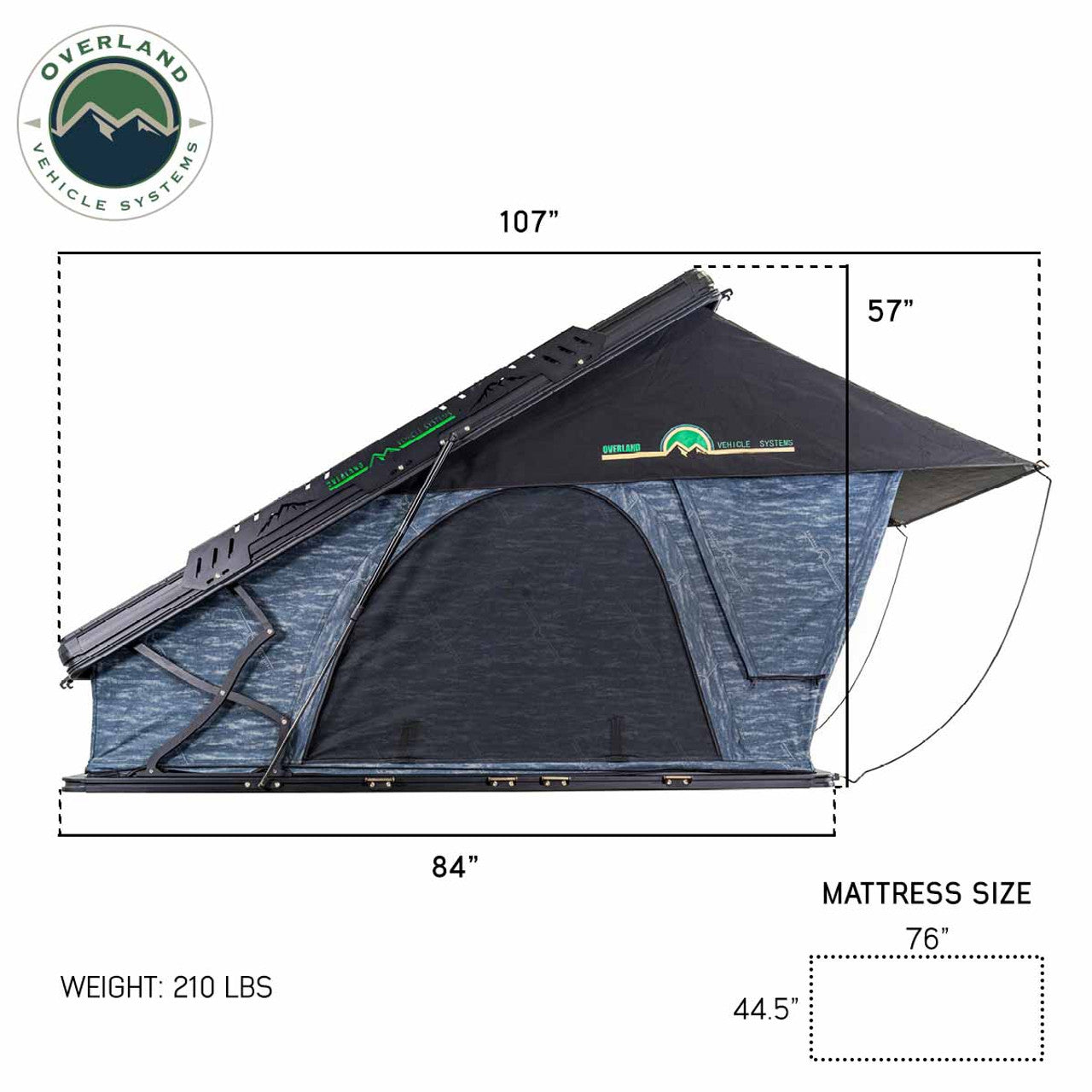 OVS XD Lohtse Clamshell Aluminum Hard Shell Roof Top Tent