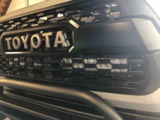 Cali Raised LED 32" Upper Grille LED Light Bar Brackets Kit 2016-2023 Toyota Tacoma