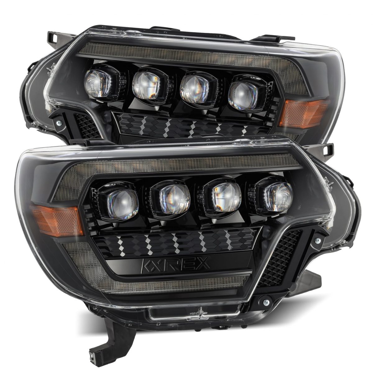 Alpharex NOVA-Series LED Projector Headlights Alpha-Black 12-15 Toyota Tacoma
