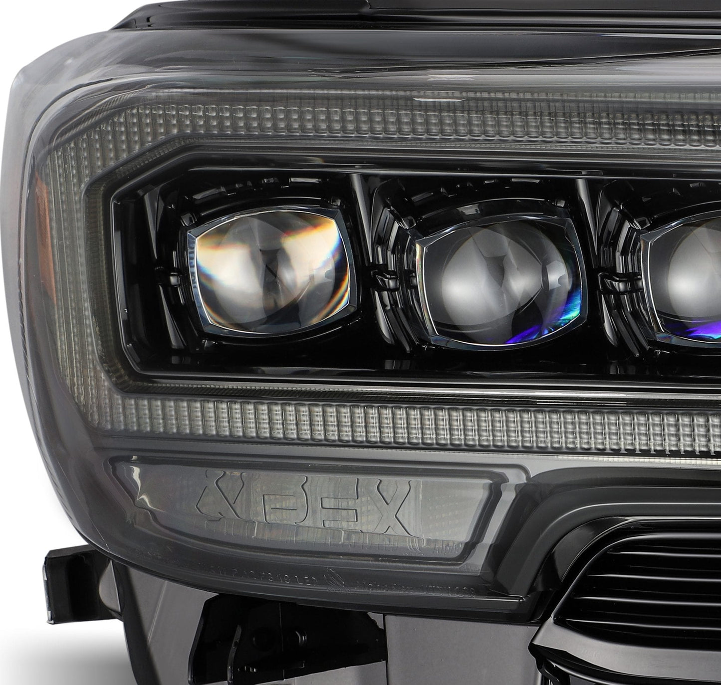 Alpharex NOVA-Series LED Projector Headlights Alpha-Black 16-22 Toyota Tacoma
