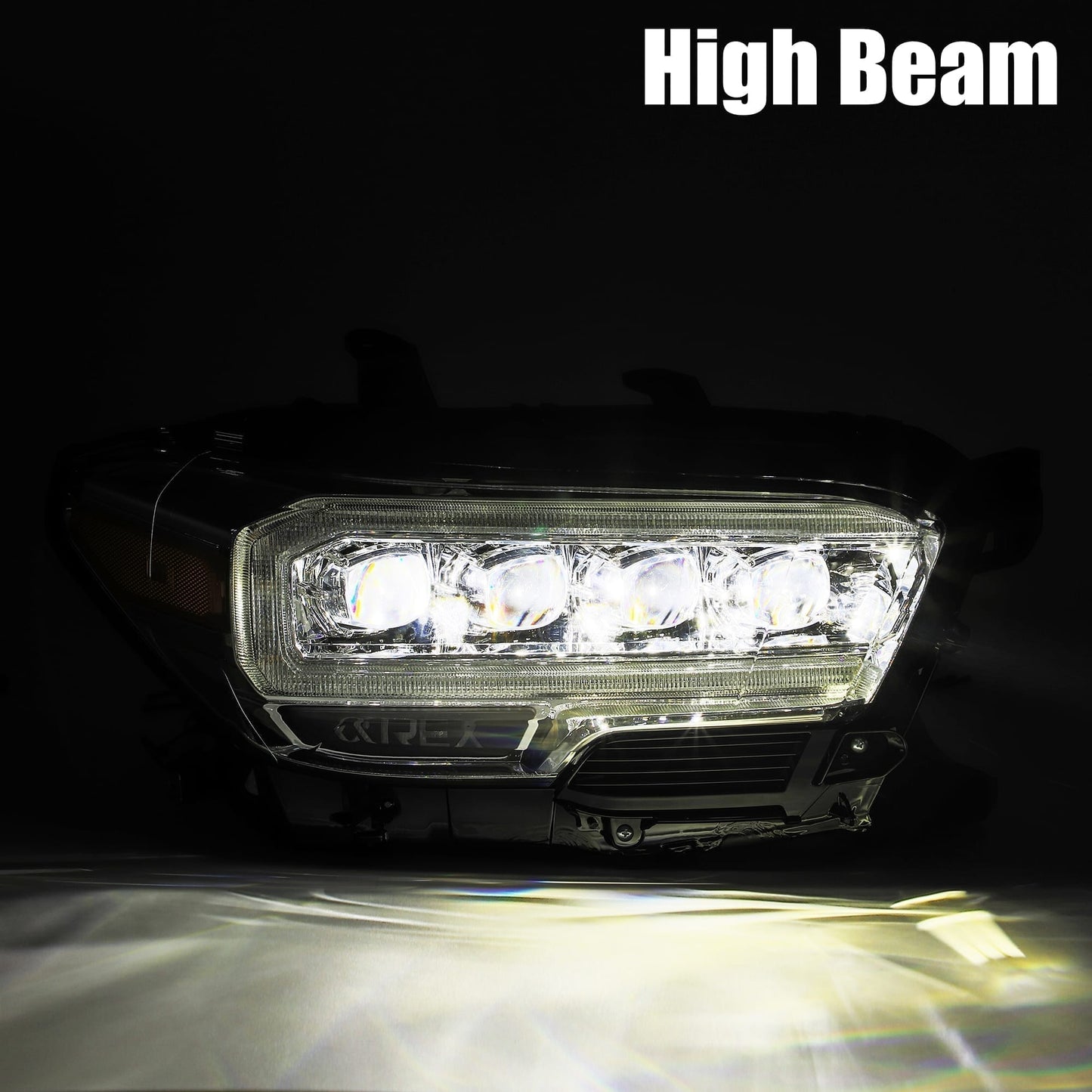 Alpharex NOVA-Series LED Projector Headlights Black 16-22 Toyota Tacoma