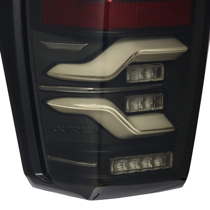 Alpharex LUXX-Series LED Tail Lights Black 16-22 Toyota Tacoma