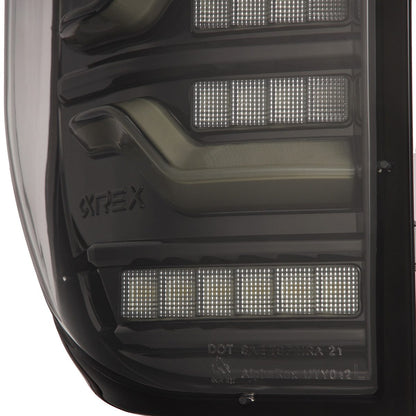 Alpharex LUXX-Series LED Tail Lights Black 14-21 Toyota Tundra