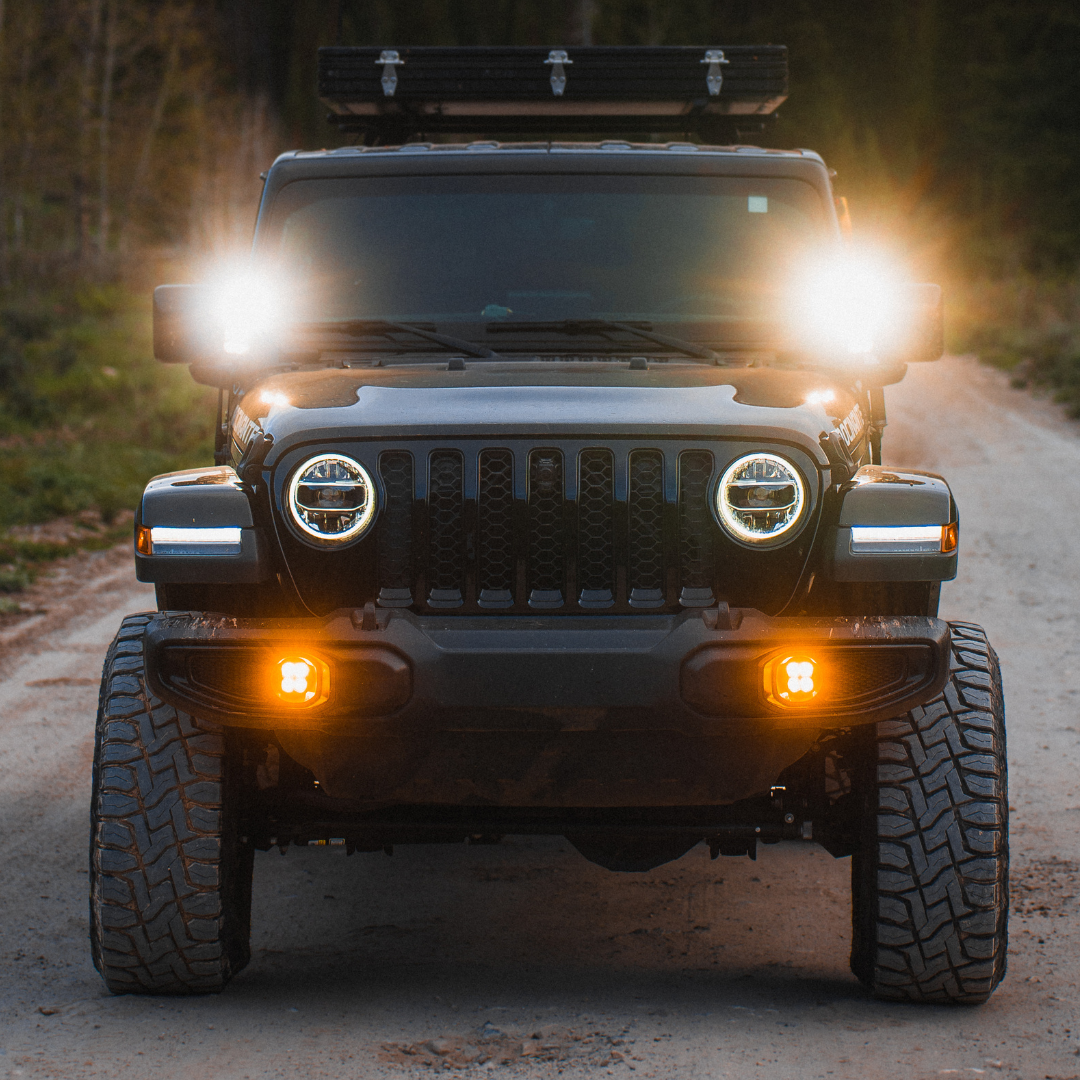 Jeep wrangler rubicon led fog light kit for 2018-2020 models
